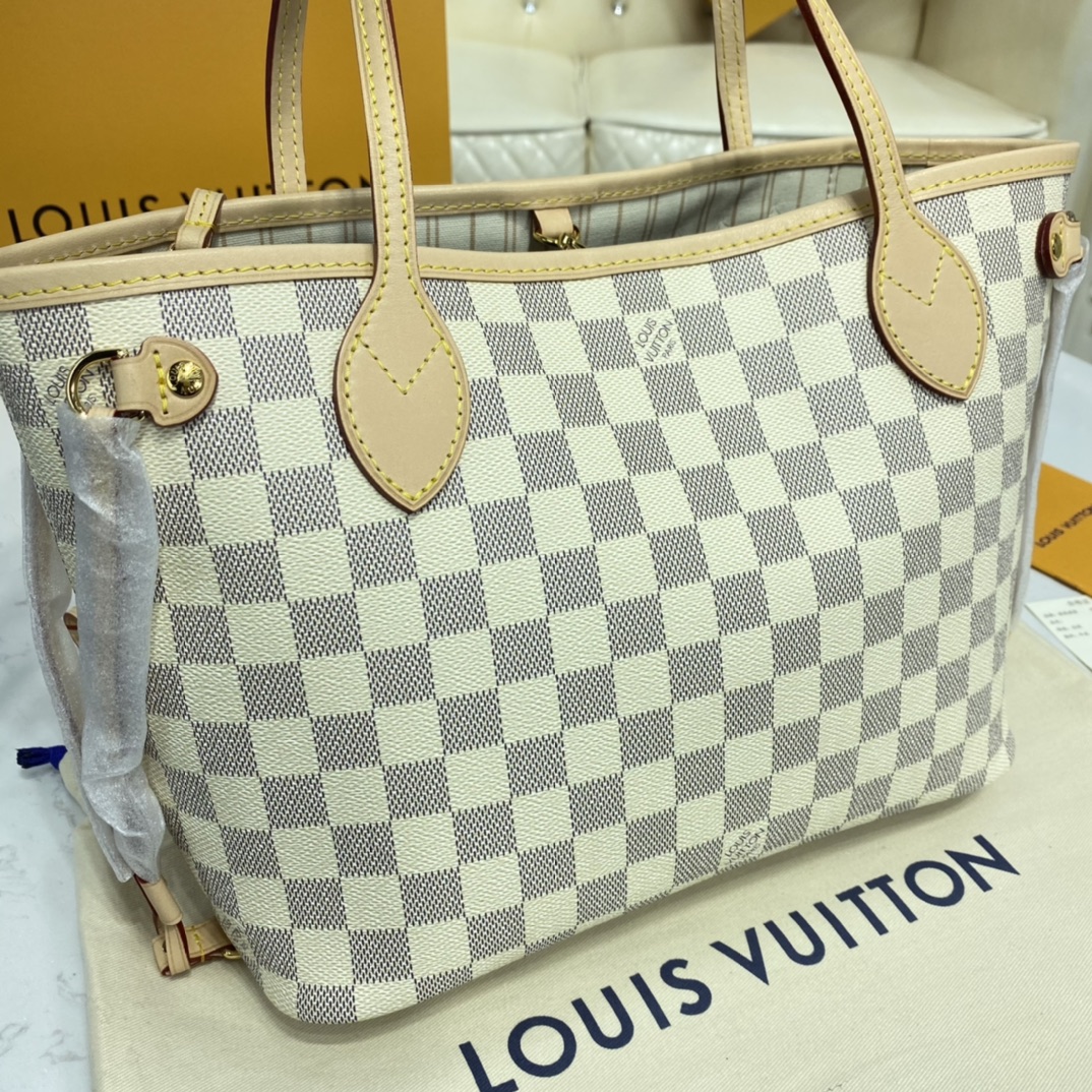 Louis Vuitton NEVERFULL PM Damier Azur Handbag N41362 